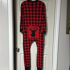 Buffalo Plaid adult onesie sz large women’s